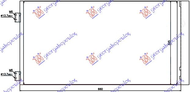 Hladnjak klime benzin - dizel (625×330×12)