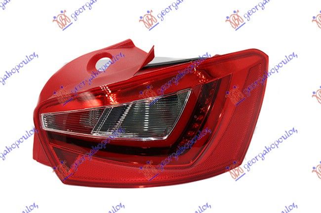 Štop lampa 5d crvena baza LED