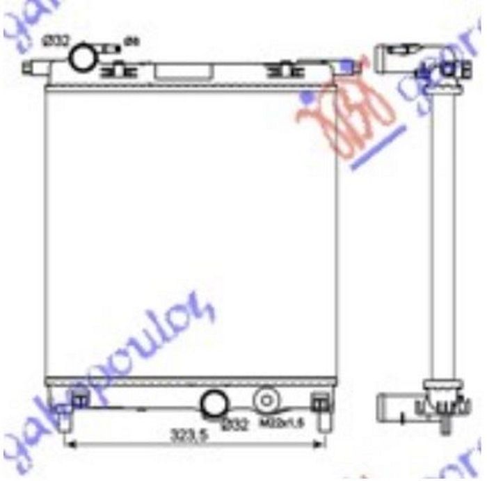 Hladnjak motora 1.0i 12v (35X36X1,9) (KOYO)