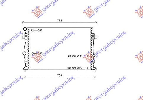 Hladnjak motora 1.2 tsi benzin (650X440X22)