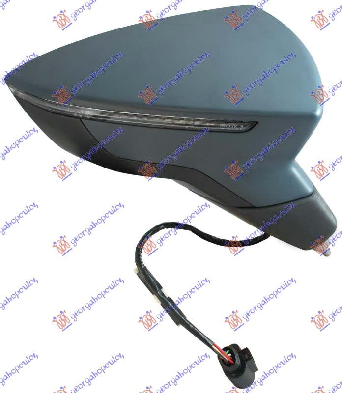 Retrovizor grijano grundiran električni fold (S SIDE LAMP) (A KVALITETA) (KONVEKSNO STAKLO)
