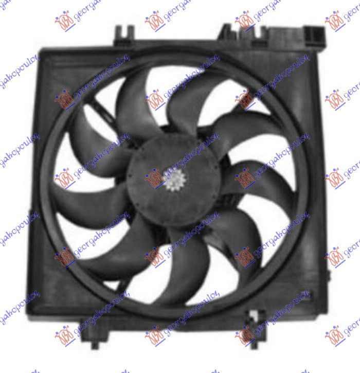Ventilator hladnjaka komplet benzin - dizel (335 MM) (2 PIN)