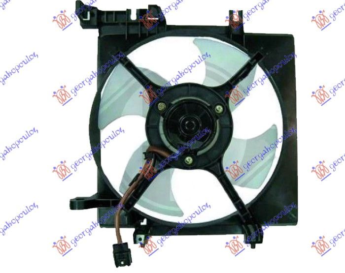 Ventilator hladnjaka komplet 2.5 benzin (300 MM) (2 PIN)