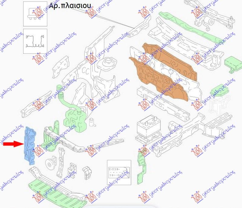 Zaštita ispod motora bočna plastična 1.3 ddis