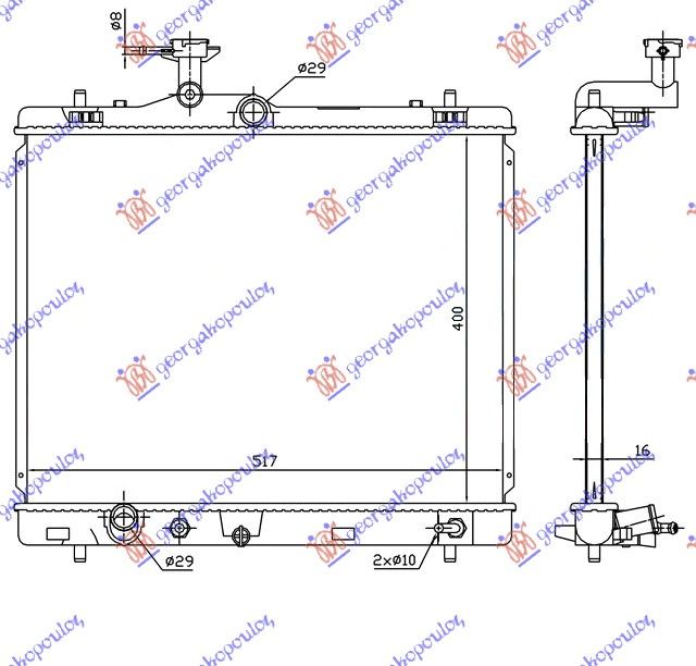 Hladnjak motora 1.2 benzin (40X54X16) automatski (JAPAN)