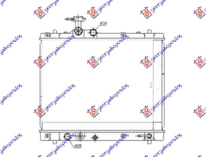 Hladnjak motora 1.2 benzin – 1.3 ddis dizel automatik (400X530X16) (MAGYAR) (KOYO)