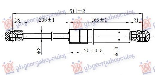 Amortizer gepeka (511L-270N)