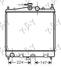 Hladnjak motora 1.4–1.6 benzin (38X44X1.6) (KOYO)