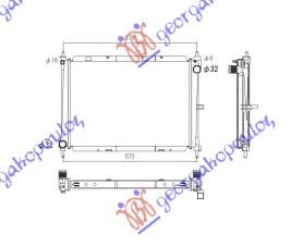 Hladnjak motora 1.5 dizel (+KLIMA) (49.4X41.5X2.3) uk (MAHLE BEHR PREMIUM LINE)