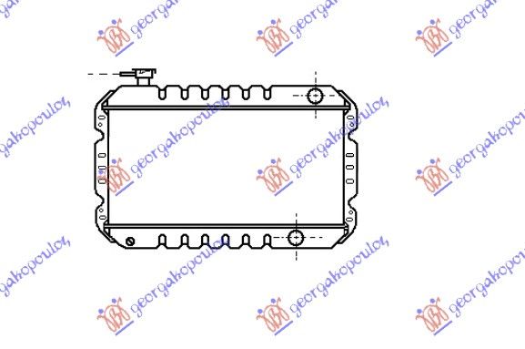 Hladnjak motora 0.8-1.0 8v 85-92 (24X49,5X34)