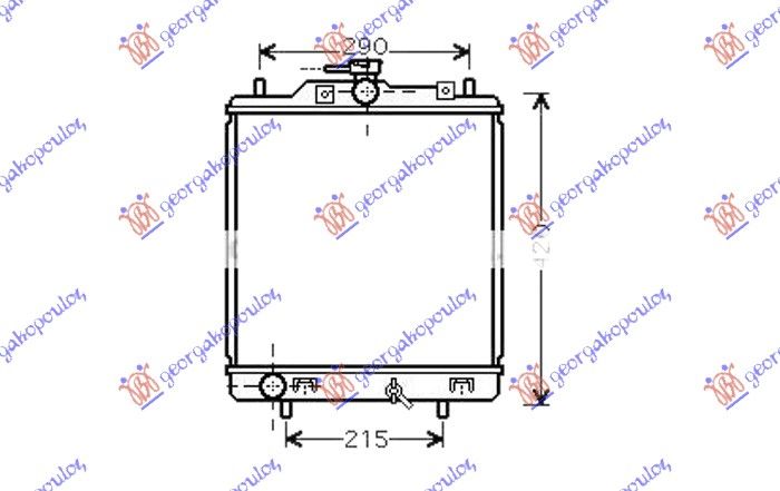 Hladnjak motora 1.3 benzin (355X380X23) (KOYO)