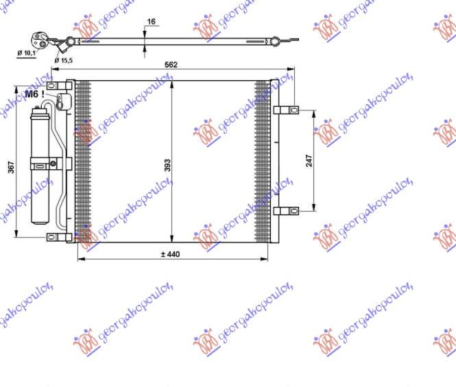 Hladnjak klime 1.5 dci (49×37,6×1,6)