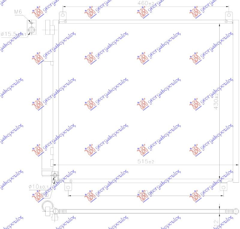 Hladnjak klime 1,2 benzin (500×430×12)