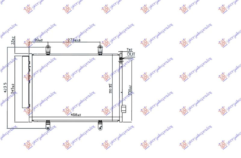 Hladnjak klime 1,0 benzin (48,8×35,3×1,2)