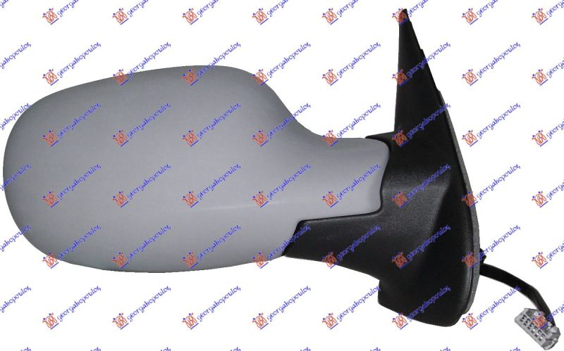 Električni retrovizor grundiran -09 (A KVALITETA) (KONVEKSNO STAKLO)