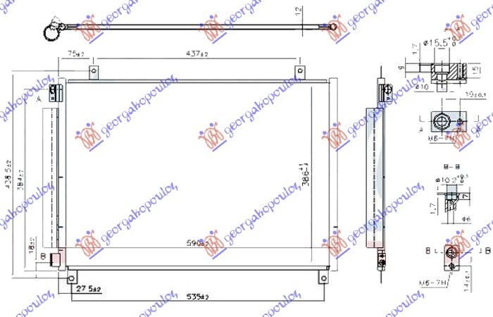 Hladnjak klime 1,0-1,2 benzin (555×405×12)