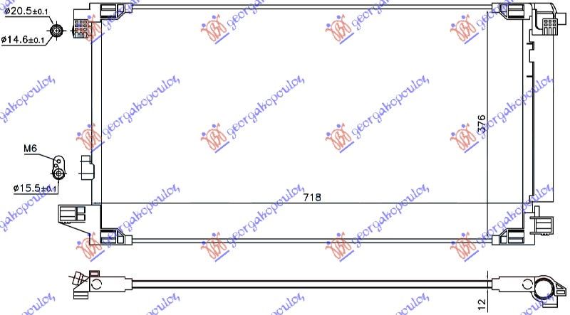 Hladnjak klime 1.8 hibrid benzin (675×375×12)