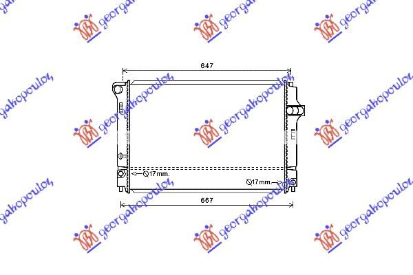Hladnjak motora 1.5 hibrid (54/55KW) (600X400X16) (KOYO)