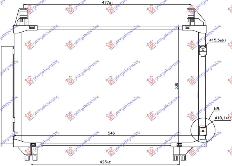Hladnjak klime 1.3 benzin (497×320×16)