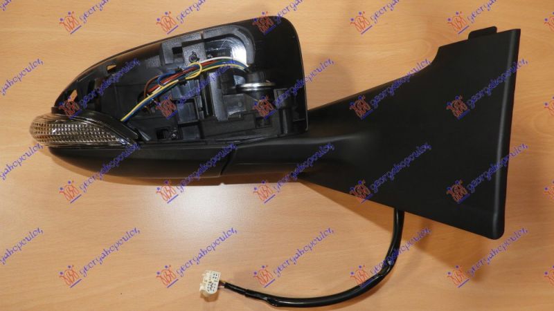 Električni grijani sklopivi retrovizor grundiran s žmigavcom (KONVEKSNO STAKLO)
