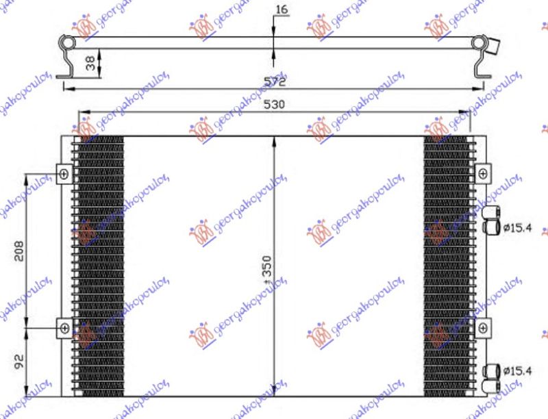 Hladnjak klime 2.2 crd (54×35×1,6)