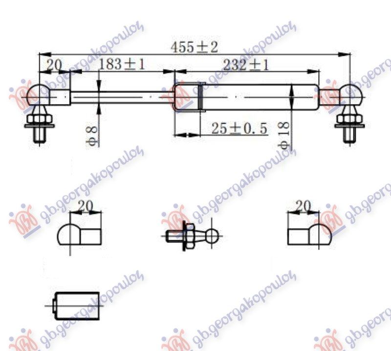 Amortizer haube (455L-350N)