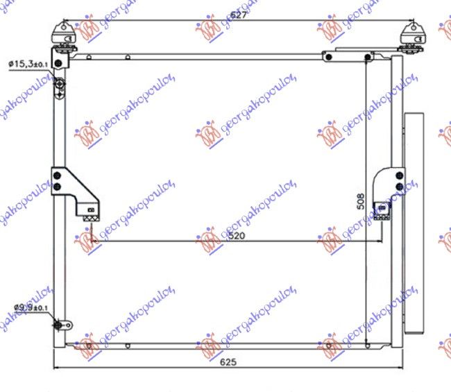 Hladnjak klime 3.0 d4-d dizel (585×510×16)