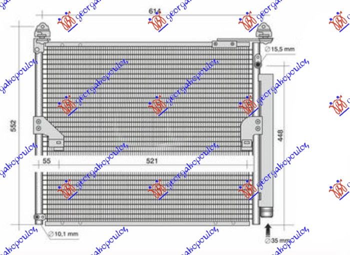 Hladnjak klime 4.0i v6 benzin (625×480×16)
