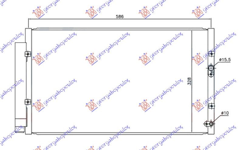 Hladnjak klime 2.0i benzin manuel (565×325×16)
