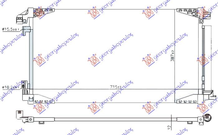 Hladnjak klime 1,2 turbo benzin (690×400×12)