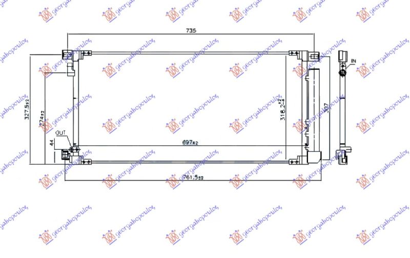 Hladnjak klime 1.2i benzin (69,7×34,2×1,2)