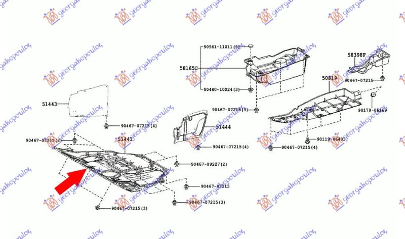 Zaštita ispod motora plastična (2.0-2.2 D-4D)