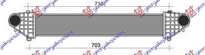 Hladnjak interkulera 2.5t benzin (647X113X50)