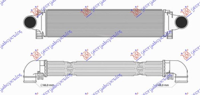 Hladnjak interkulera 2.0 benzin – 2.0 dizel (656X147)
