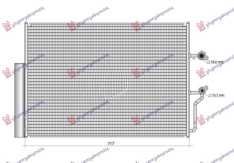 Hladnjak klime 2.0 benzin-hibrid - 2.0 dizel (715×464×12)