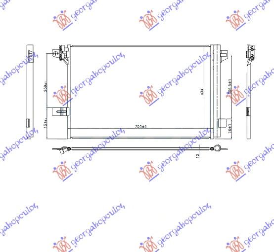 Hladnjak klime svi modeli benzin-dizel (72,0×38,2×1,6)