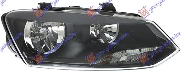 Far električni twin reflektor (CRNI RUB) (E) (S MOTOROM) (TYC)
