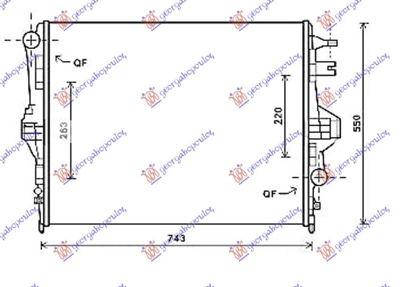 Hladnjak motora 3.0 / 3.6 tsi / tfsi / hibrid benzin – 3.0 tdi dizel (700X534X32)