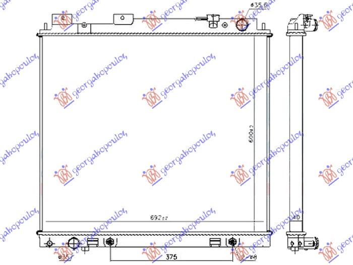 Hladnjak motora 3.0 dci dizel (600X690X40) ručni/auto