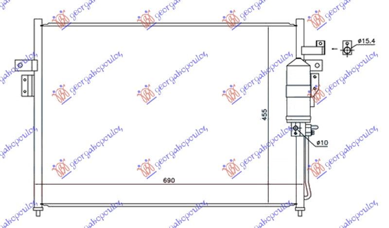 Hladnjak klime 3.0 dci dizel (690×470×16) (KOYO)