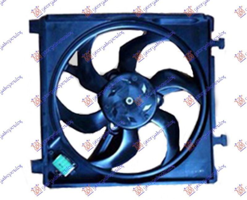 Ventilator hladnjaka komplet benzin -a/c (340 MM) (2 PIN)