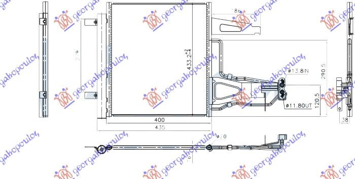 Hladnjak klime 1,0 tsi benzin (400×430×16)