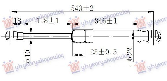 Amortizer gepeka (542L-740N)