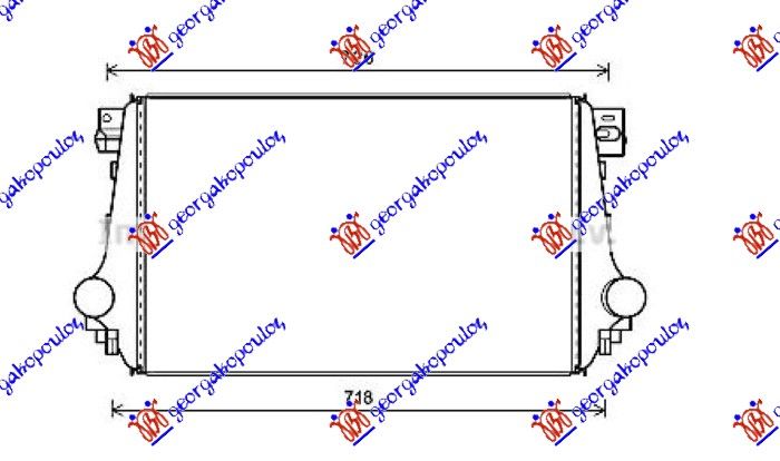 Hladnjak interkulera 2.0 dizel - 2.0 tsi benzin (620X400X30)