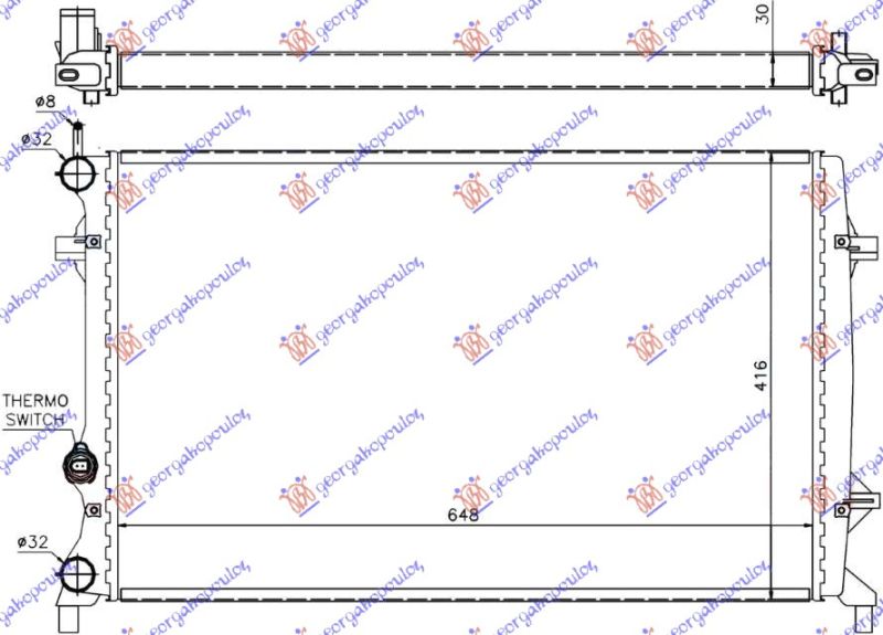 Hladnjak1.6-2.0-2.5fsim/a+/-klime(65X41.6)