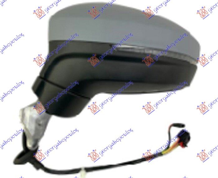 Retrovizor električni grijani sklopivi grundiran (S BOČNIM SVJETLOM, PODNIM SVJETLOM I SIDE ASSIST) (ASFERIČNO STAKLO)