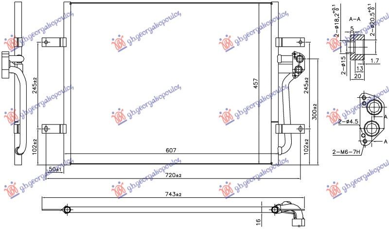Hladnjak klime – a/c električni (607×457×16)