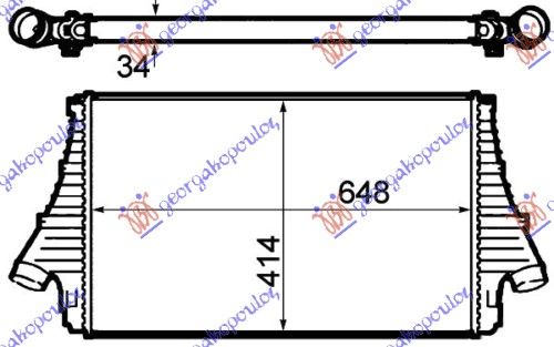 Hladnjak interkulera 1.9 cdti (647X415X34)
