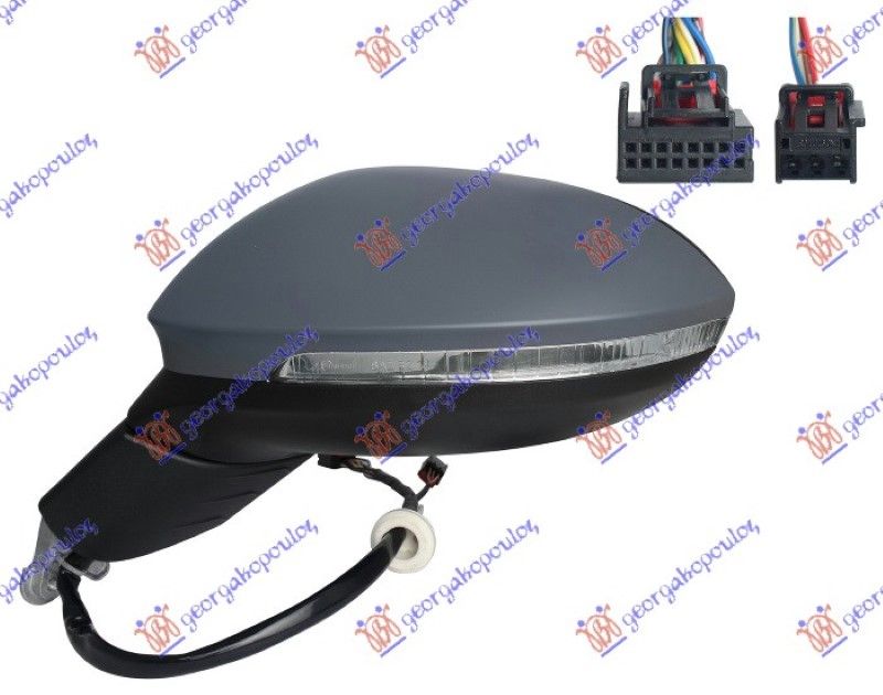 Retrovizor električni grijani grundiran s memorijom (S BOČNIM I PODNIM SVJETLOM I SIDE ASSIST) (11+3PIN) (ASFERIČNO STAKLO)