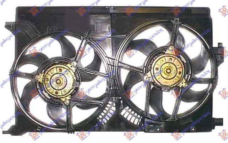 Ventilator hladnjaka komplet dvojni benzin-dizel
